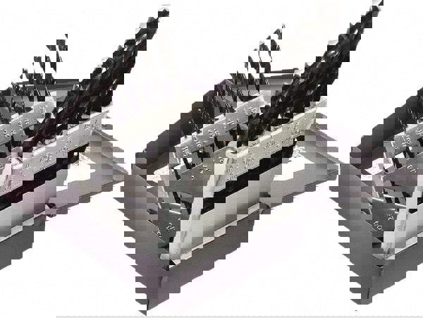 Drill Bit Set: Jobber Length Drill Bits, 15 Pc, 0.0625